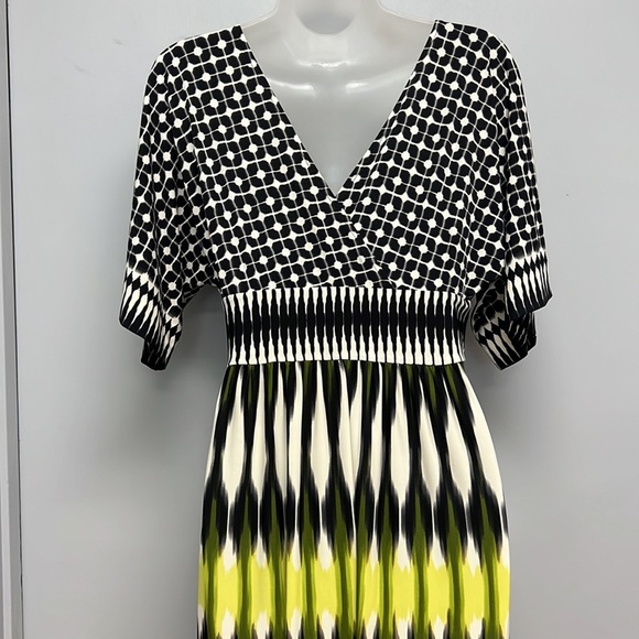 Donna Morgan Geometric Print Maxi Dress Size 6 - Picture 5 of 8
